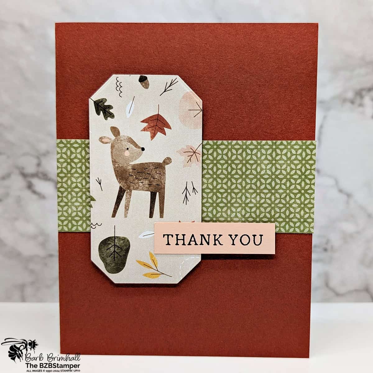 5 Minute Thank You Card using Holiday Card Sketch 2