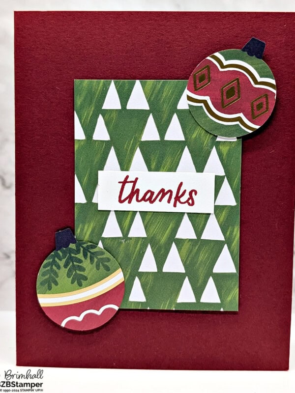 5 Minute Thank You Card using Holiday Card Sketch 6