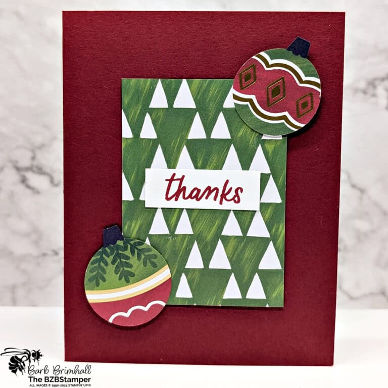 5 Minute Thank You Card using Holiday Card Sketch 6