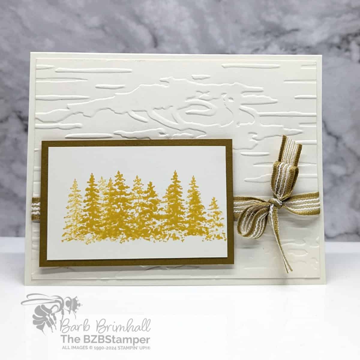 Peaceful Evergreens Masculine Card