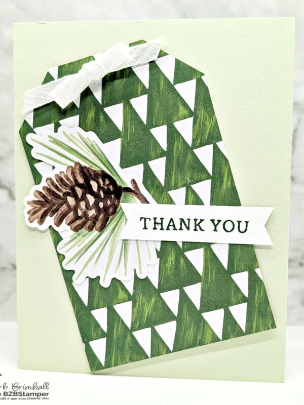 5 Minute Thank You Card using Holiday Card Sketch 8