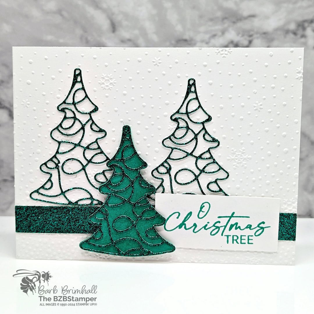 O Christmas Tree Card with Decorative Trees Bundle