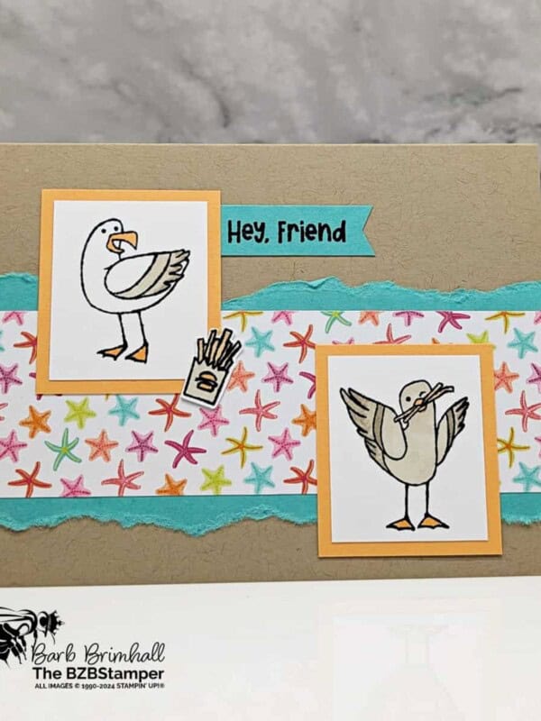 Make a Fun Friendship Card Featuring Playful Seagulls