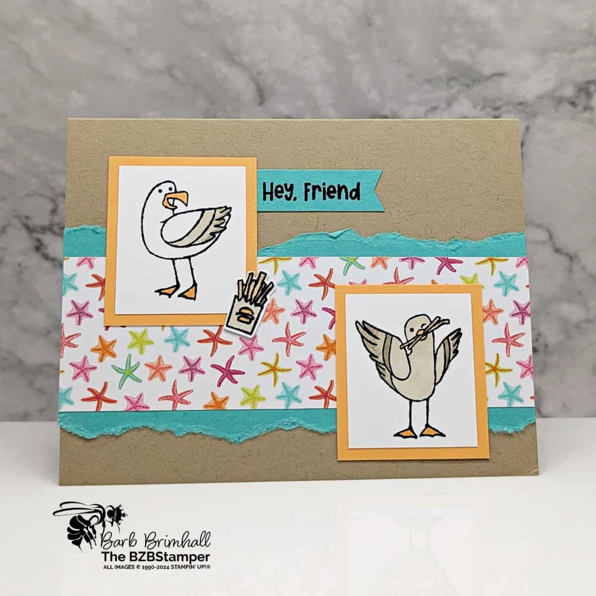 Make a Fun Friendship Card Featuring Playful Seagulls