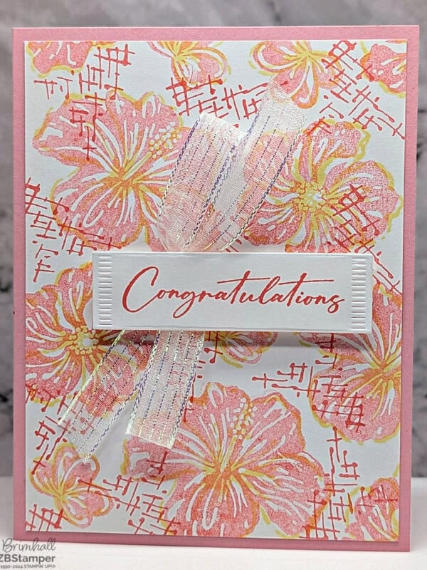 Congratulations Card With the Happy Hibiscus Bundle