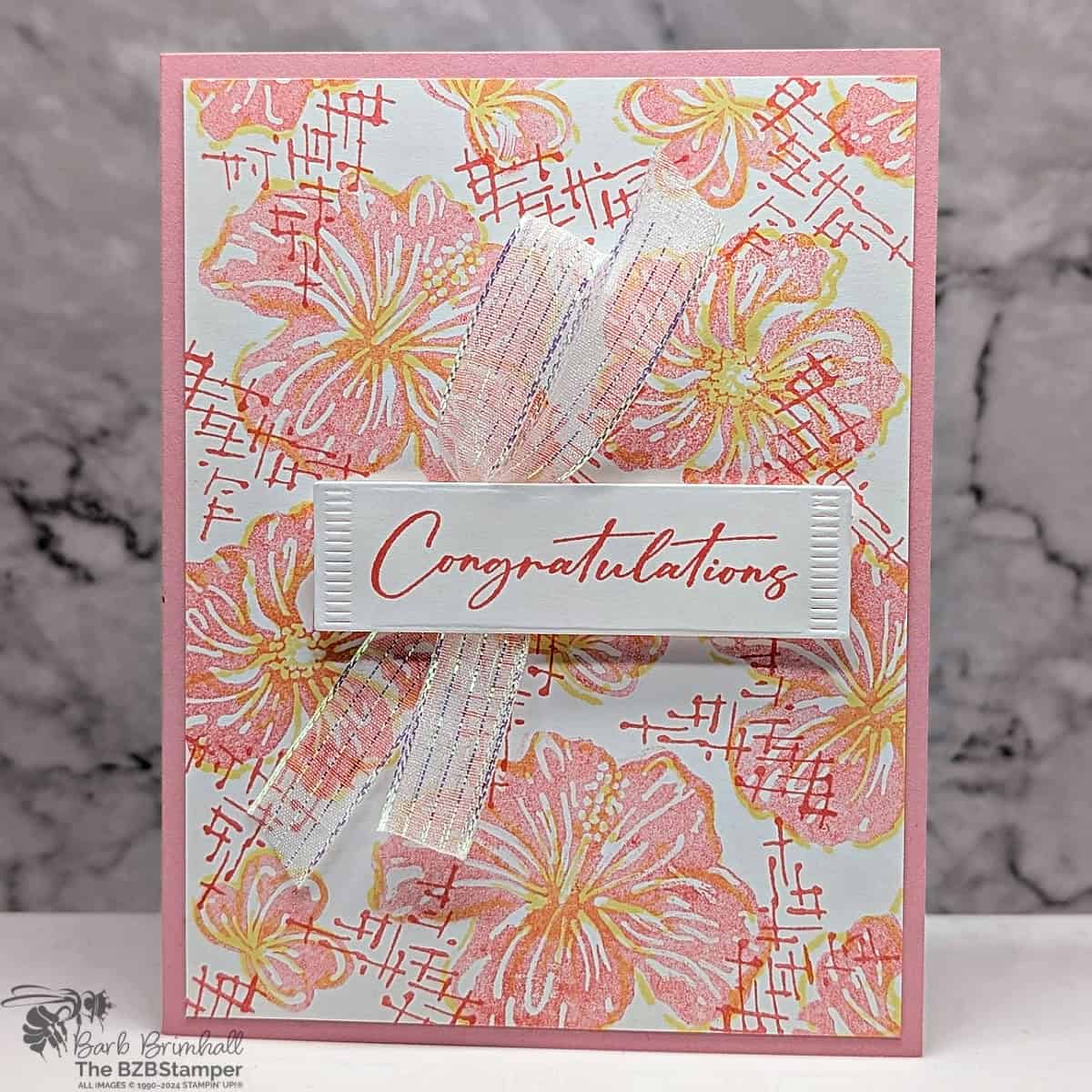 Congratulations Card With the Happy Hibiscus Bundle