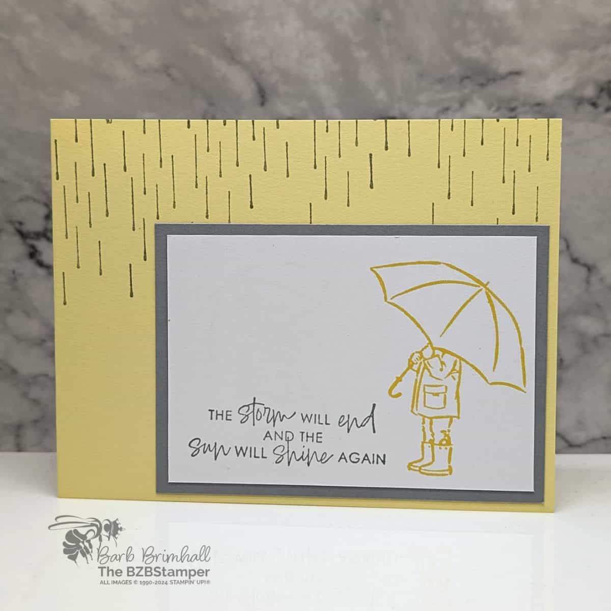 3 Cards using the Umbrella Days Bundle - Barb Brimhall, The BZBStamper