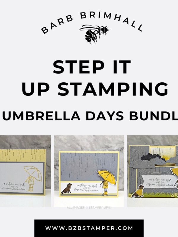 3 Cards using the Umbrella Days Bundle