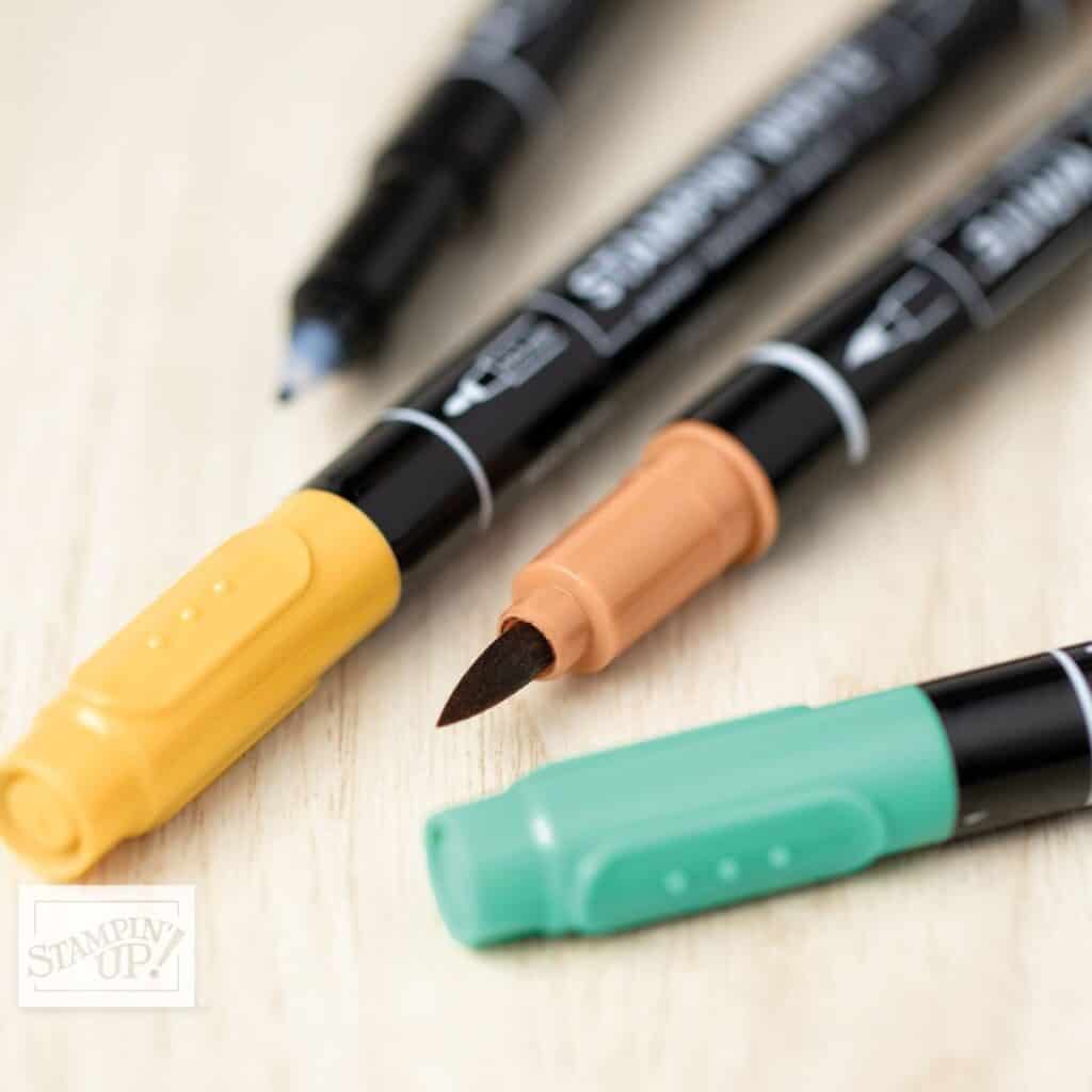 Stampin' Up! Stampin' Write Markers: Features & Tips picture of several markers in different colors.
