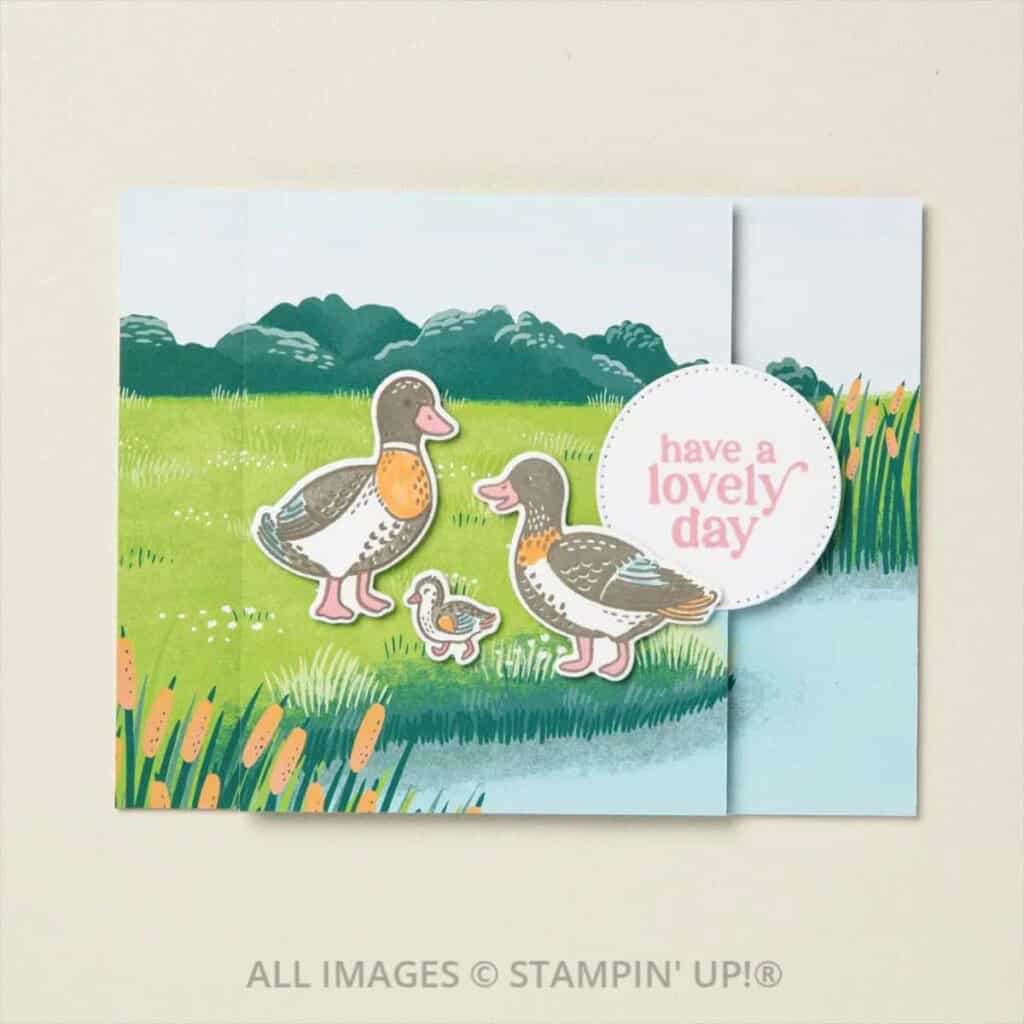 Stampin' Up! Stampin' Write Markers used to add details on a card featuring ducks.