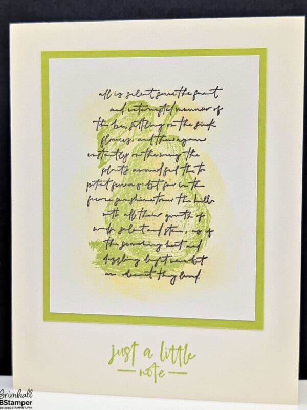 Elements of Text with Penciled Pear Stamp Set