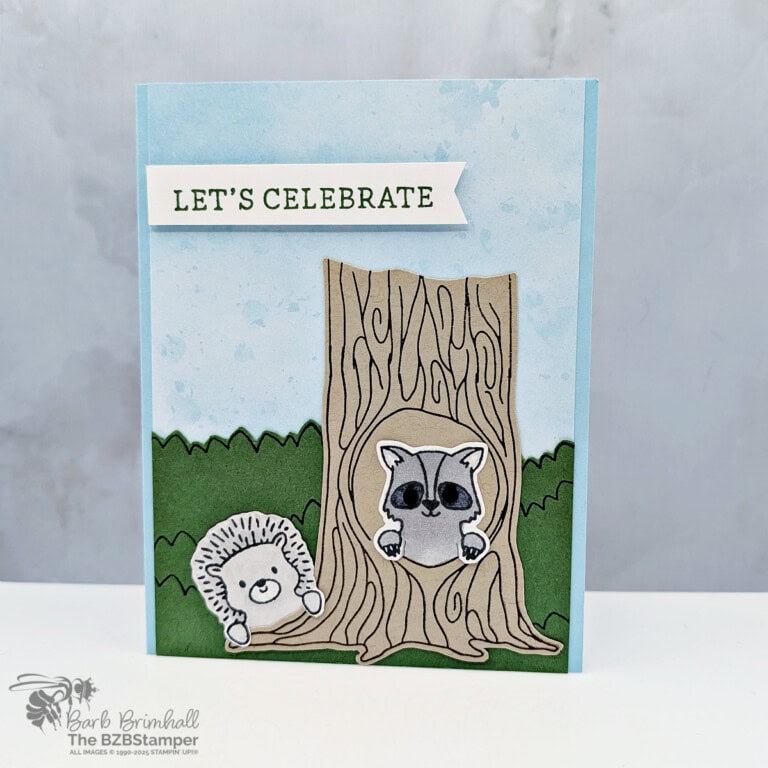 3 Cards using the Peekaboo Forest Bundle