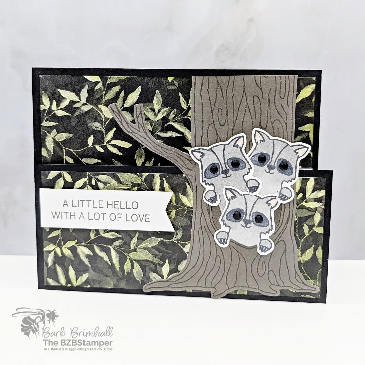 Cute Hello Card using the Peekaboo Forest Bundle