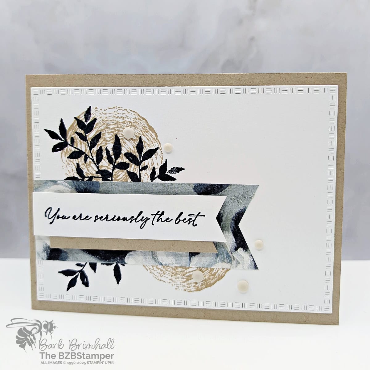Create a Botanical Card with the Textured Notes Bundle