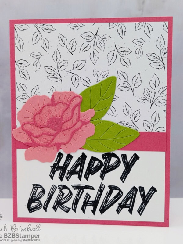 Easy Floral Birthday Card Using Layered Thoughts