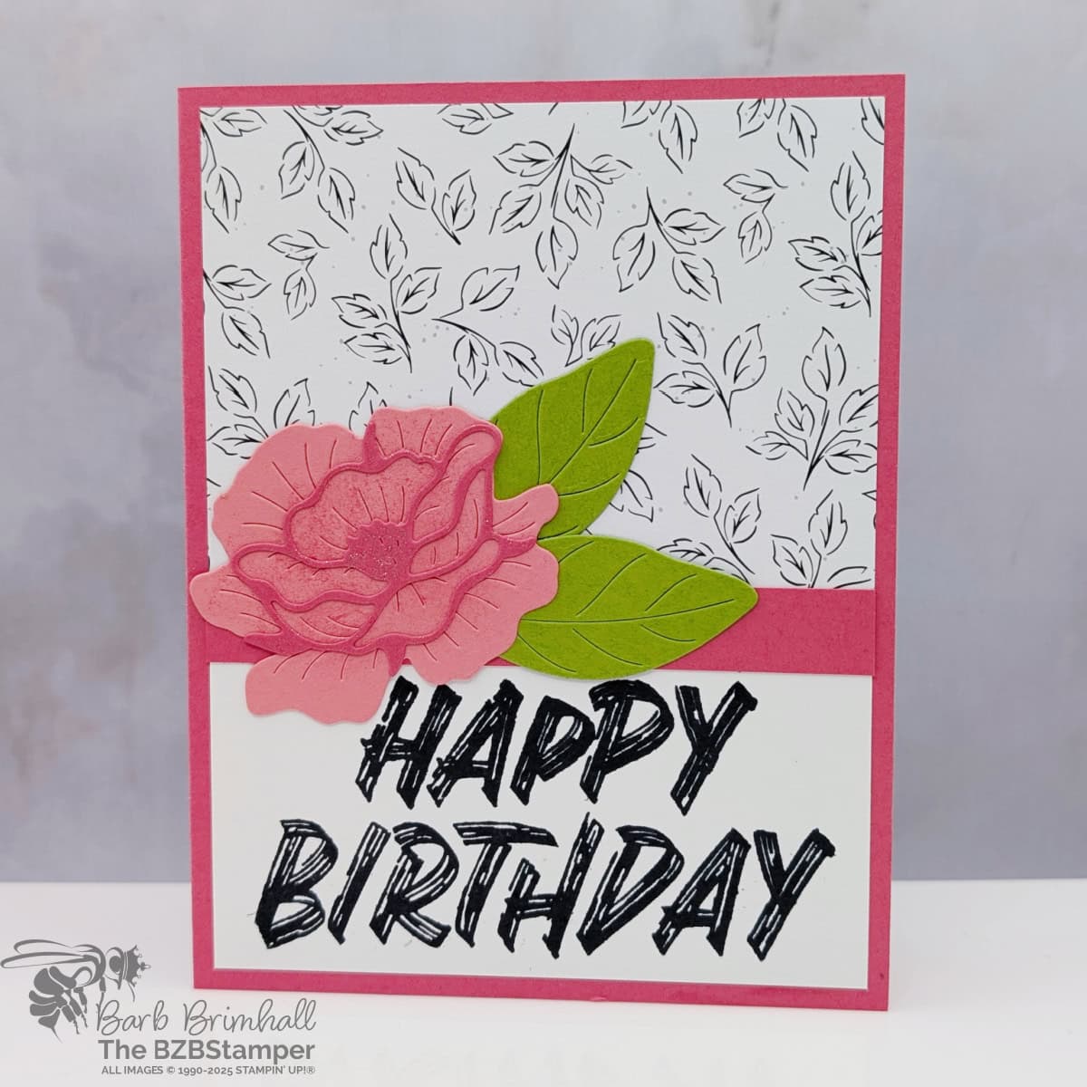 Easy Floral Birthday Card Using Layered Thoughts