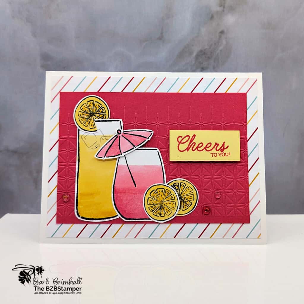 3 Cards using the Cheers and Sips Bundle