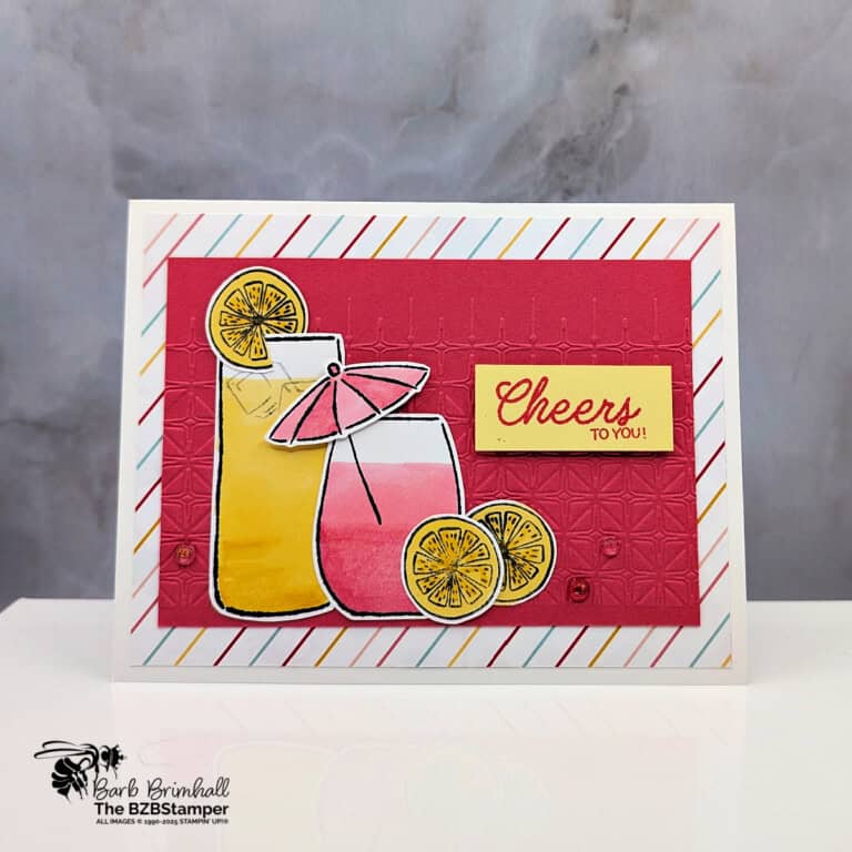 3 Cards using the Cheers and Sips Bundle