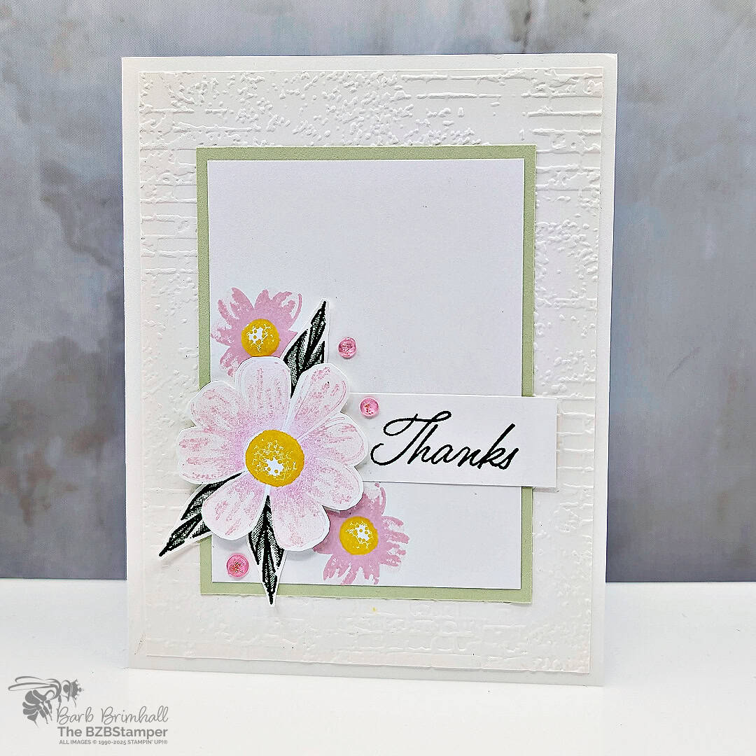 3 Cards using the Impressions Abloom Bundle