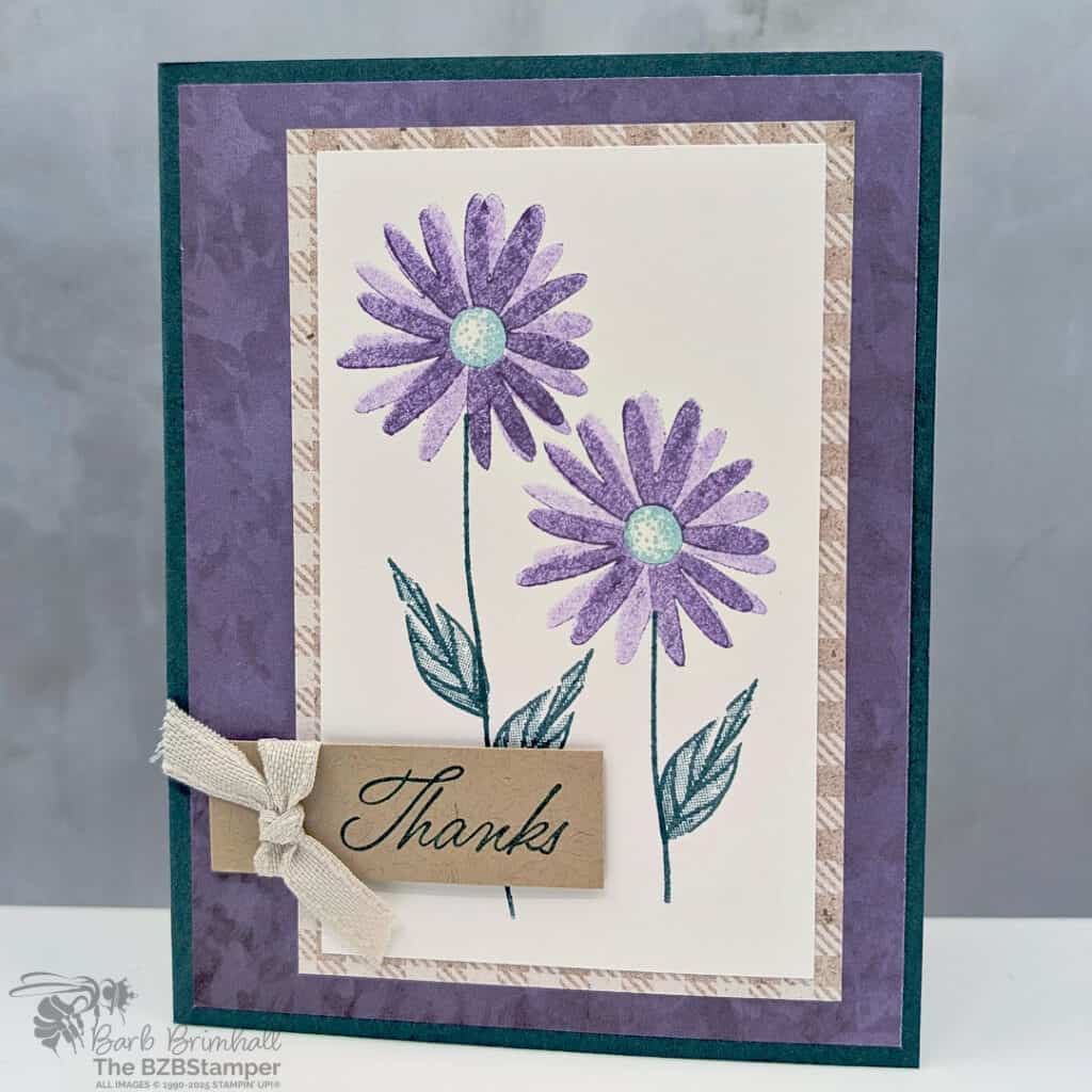 3 Cards using the Impressions Abloom Stamp Set