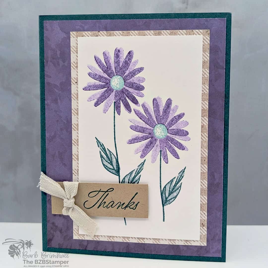 3 Cards using the Impressions Abloom Stamp Set