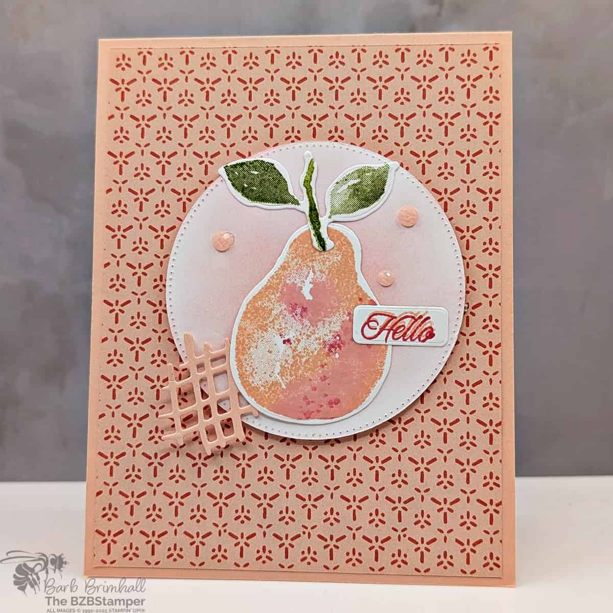 Coffee and a Card Project Using The Painterly Pears Bundle