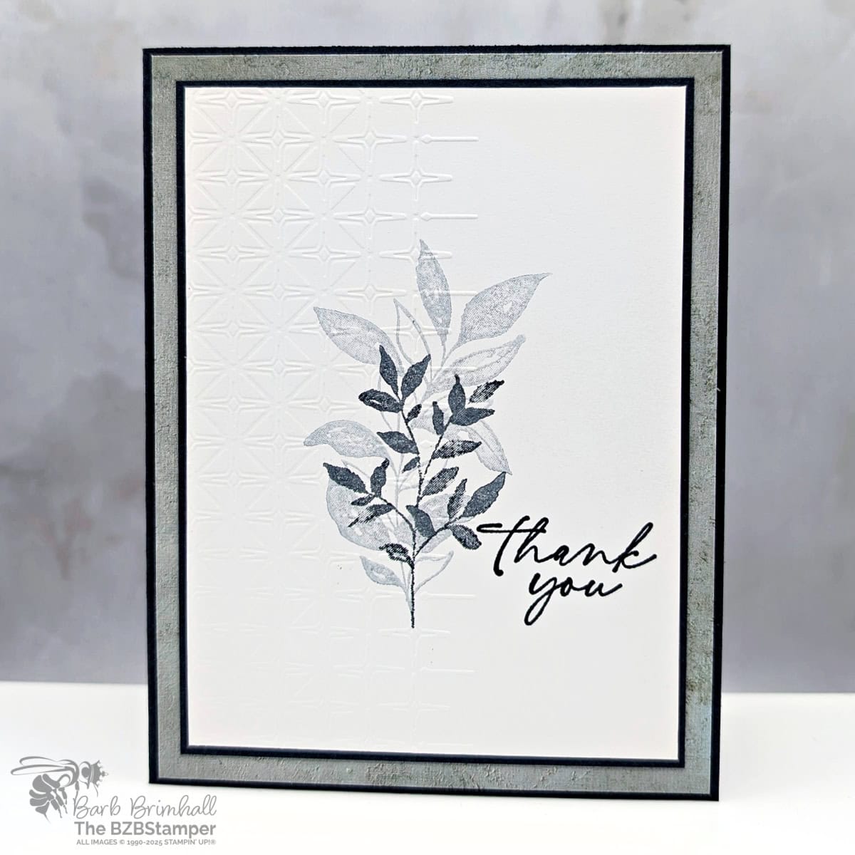 Thank You Card with the Textured Notes Stamp Set 1 Thank You Card with the Textured Notes Stamp Set