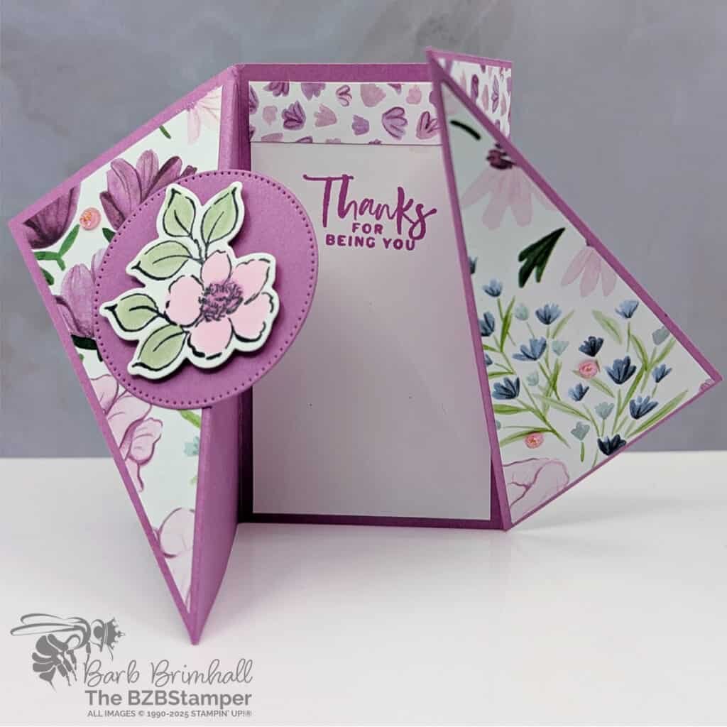 071625 stampin up charming day fun fold open 1