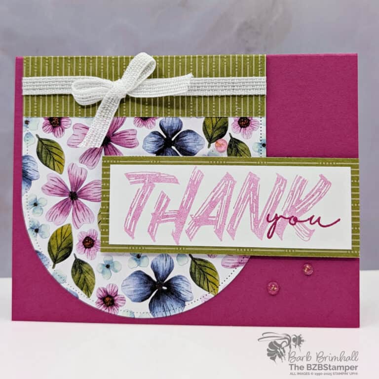 Handmade Thank You Card using the Layered Thoughts