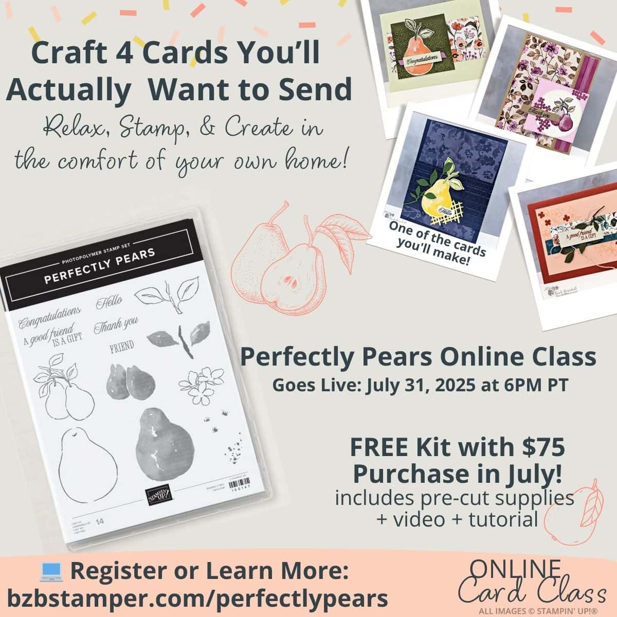 Perfectly Pears Card Class: Simple Projects You’ll Love to Make