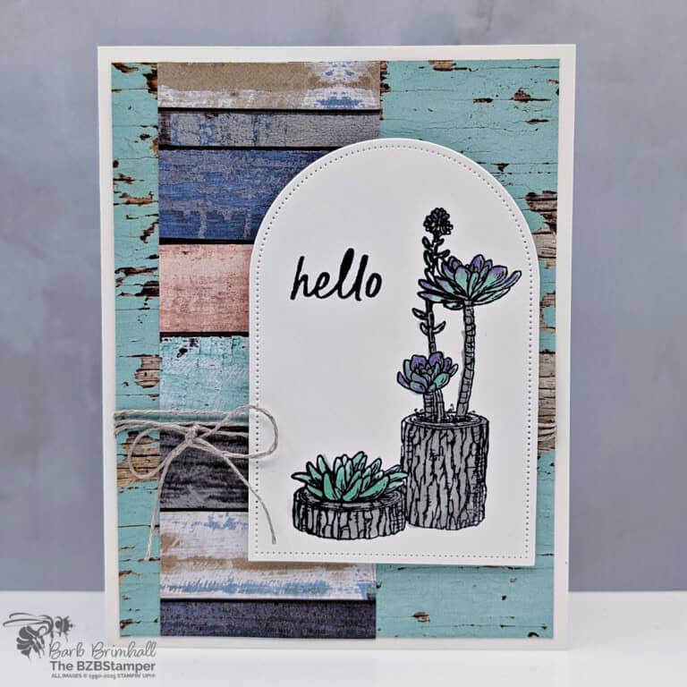 Coffee and a Card with Rustic Centerpiece