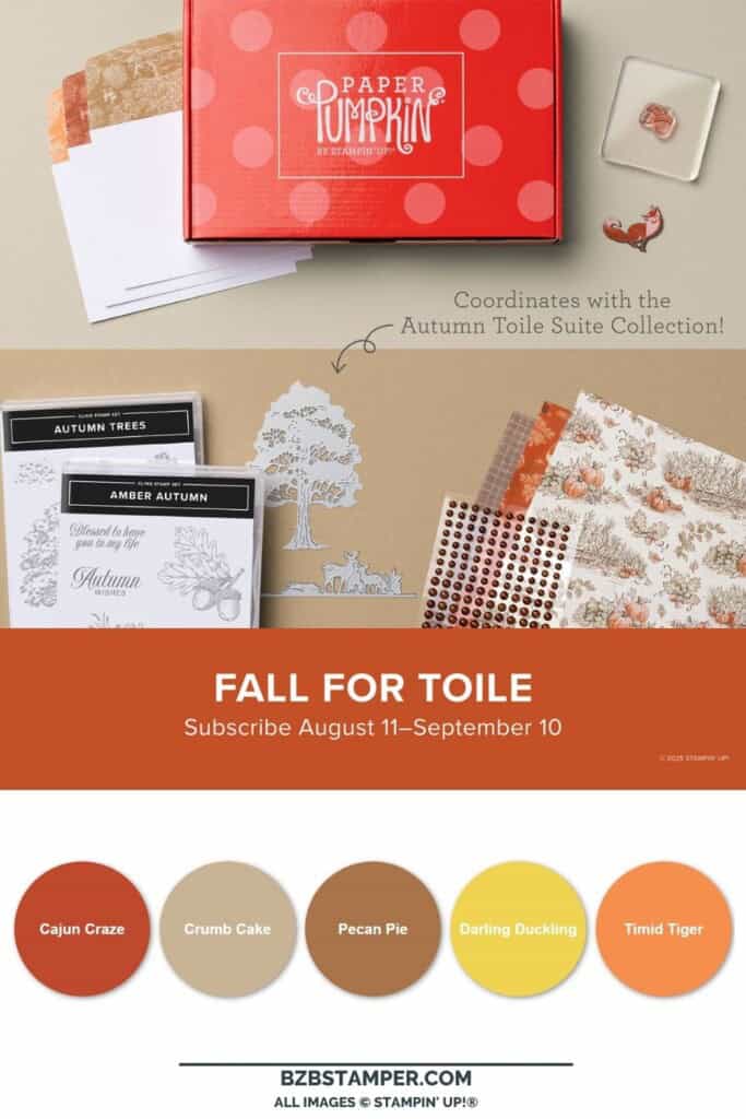 HOME 36 2025 08 fall for toile stampin up monthly crafting kit pin1