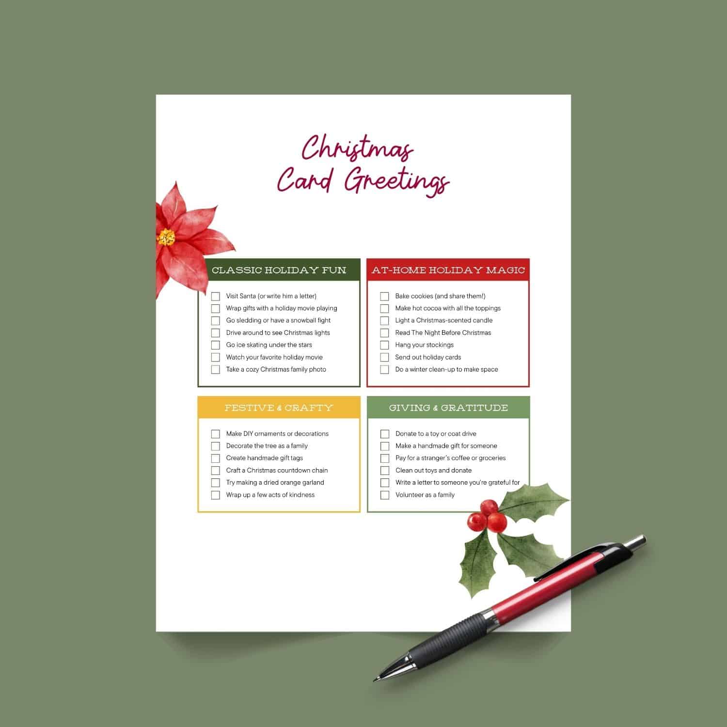 HOME 33 Seasonal Sentiment Sheets
