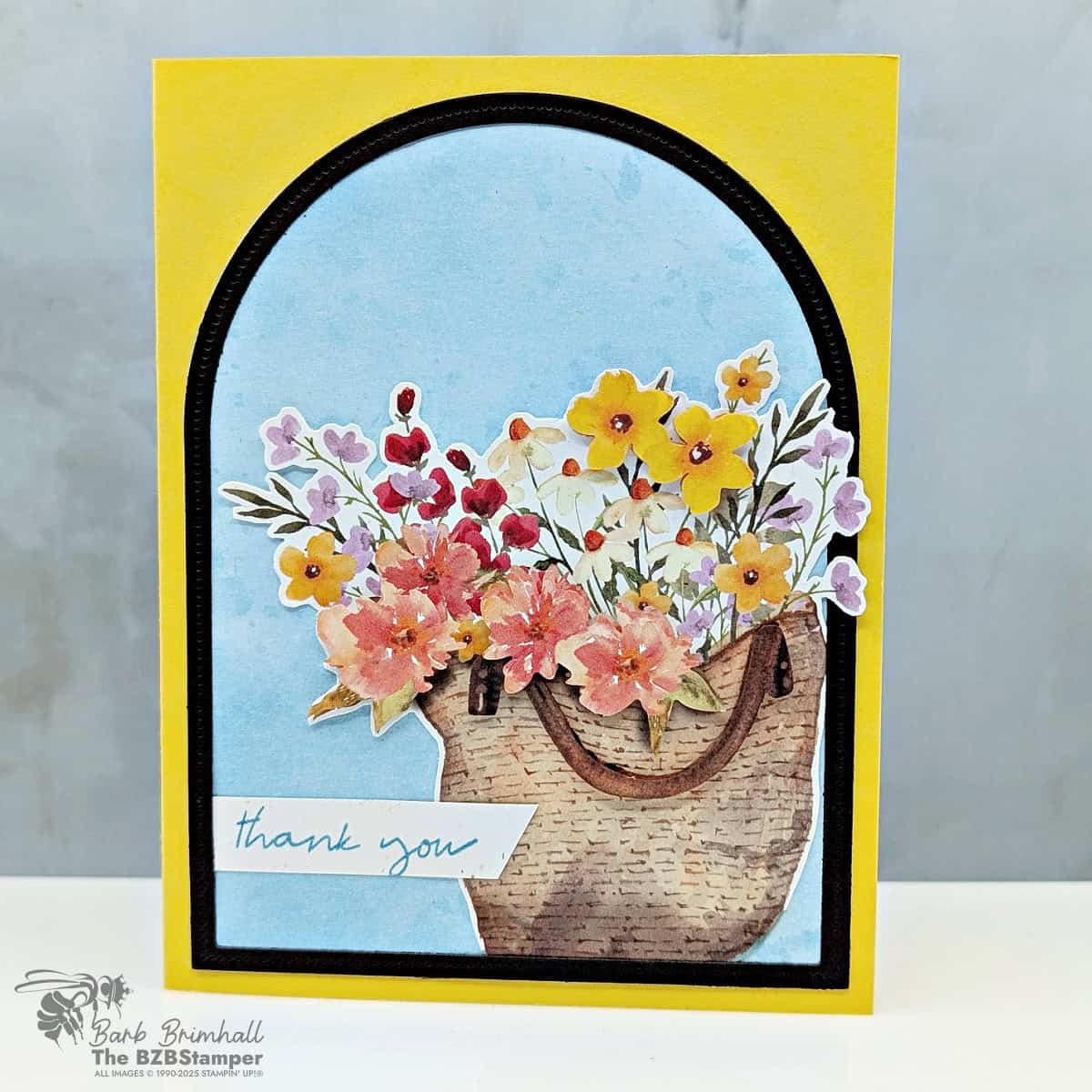 Handmade alternate card using Stampin’ Up! Paper Pumpkin August 2025 Farmhouse Florals