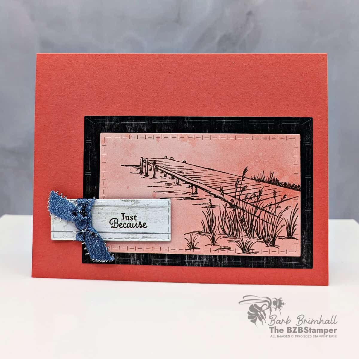 Just Because Card with the Peaceful Pier Stamp Set
