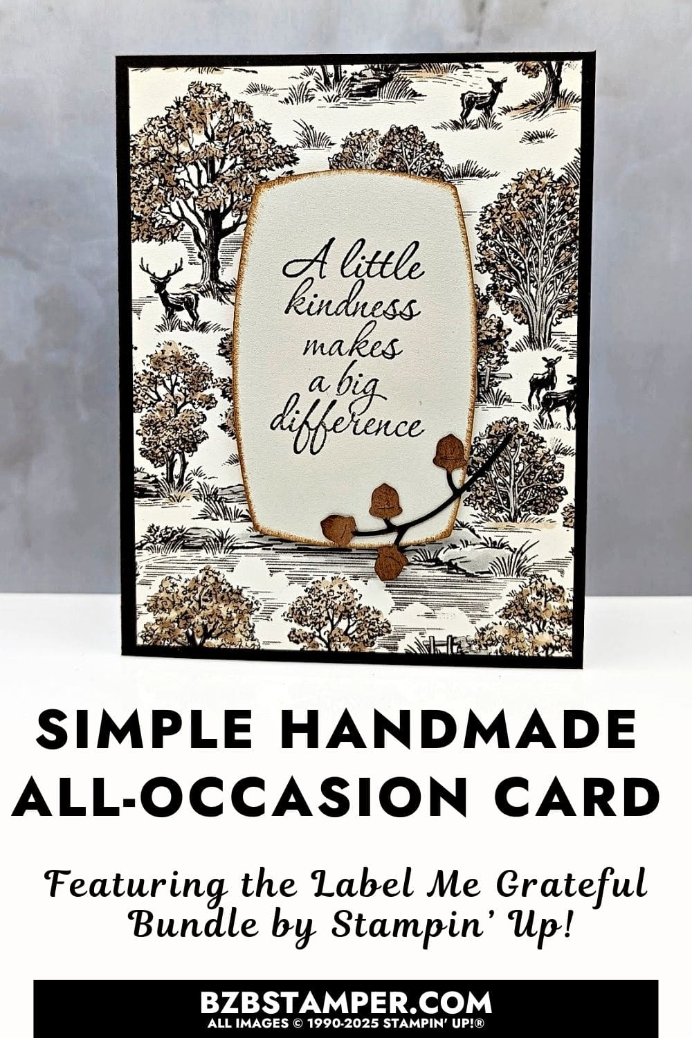 Coffee and a Card with the Label Me Grateful Bundle 6 Coffee and a Card with the Label Me Grateful Bundle handmade card featuring a gratitude sentiment framed with Label Me Grateful Dies. Designed with Basic Beige, Pecan Pie, and Early Espresso cardstock, this simple fall-inspired project showcases warm earthy tones and natural textures.