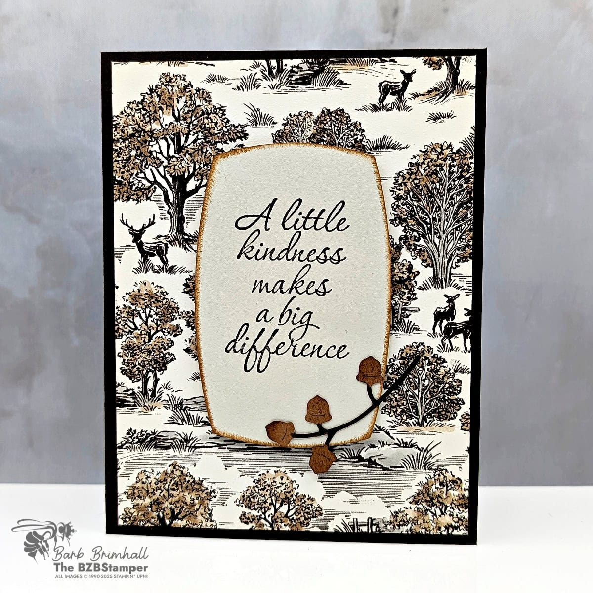 Coffee and a Card with the Label Me Grateful Bundle 1 Coffee and a Card with the Label Me Grateful Bundle handmade card featuring a gratitude sentiment framed with Label Me Grateful Dies. Designed with Basic Beige, Pecan Pie, and Early Espresso cardstock, this simple fall-inspired project showcases warm earthy tones and natural textures.