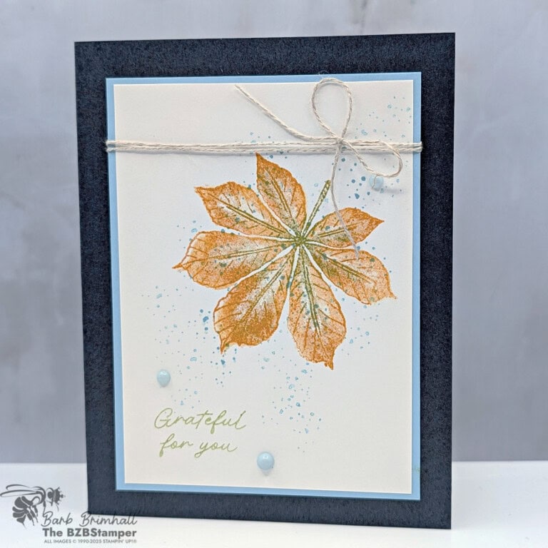 Simple Thank You Card with Artistic Leaves