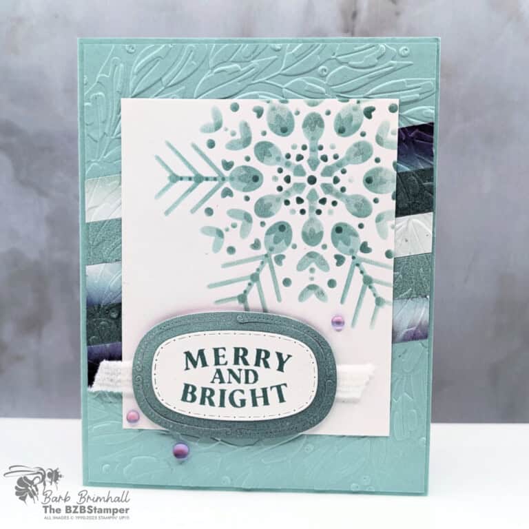3 Cards using the Snowy Delights Decorative Masks