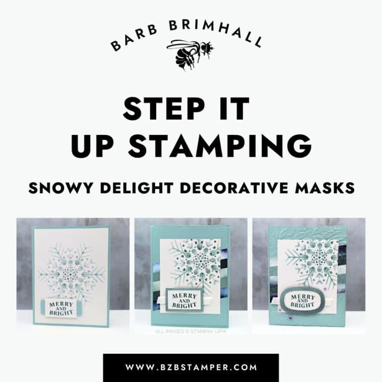 Step It Up Stamping Snowy Delight Decorative Masks Tutorial