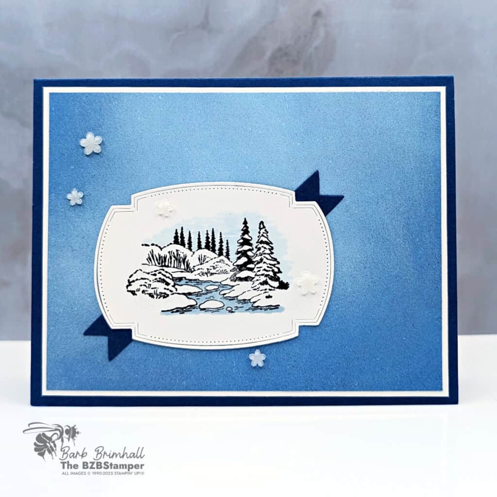 Winter Card using the Winter Scenes Stamp Set 7 102325 stampin up winter scenes 1
