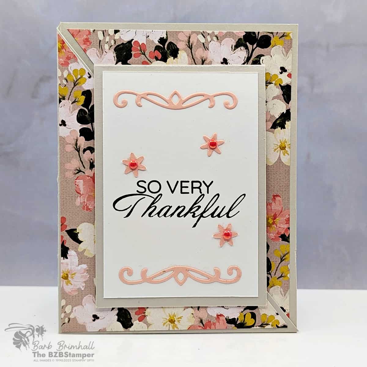 111225 stampin up coffee delicate framing