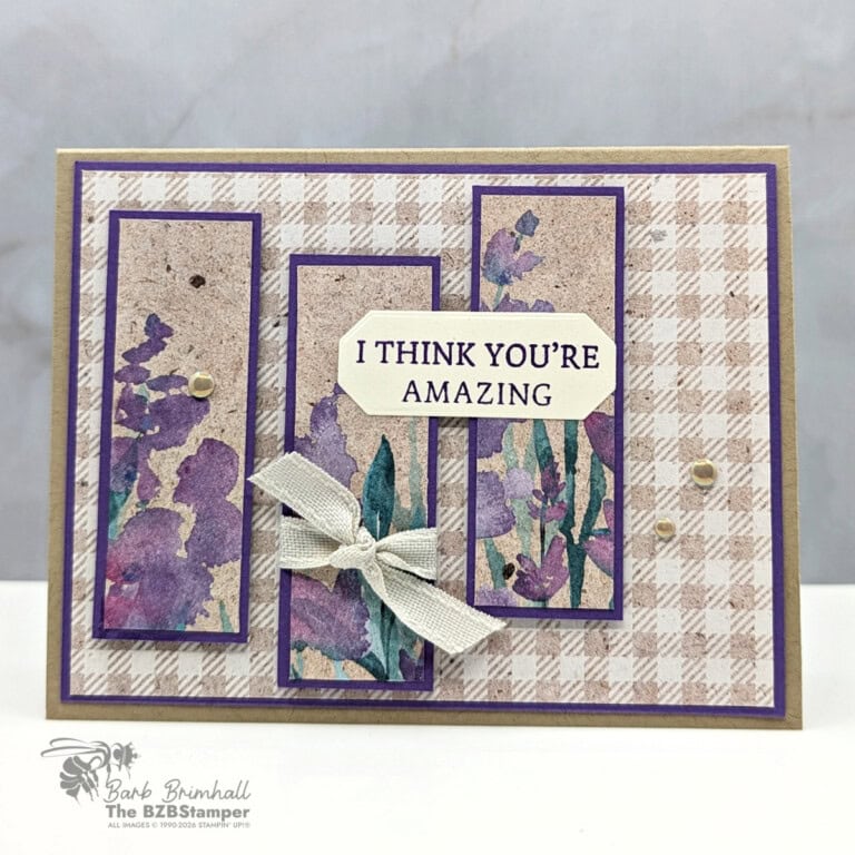 Watercolor floral card with sentiment from Barb Brimhall, The BZBStamper.