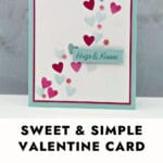 Hearts Valentine's Day card by Barb Brimhall, The BZBStamper, featuring love-themed sentiments.