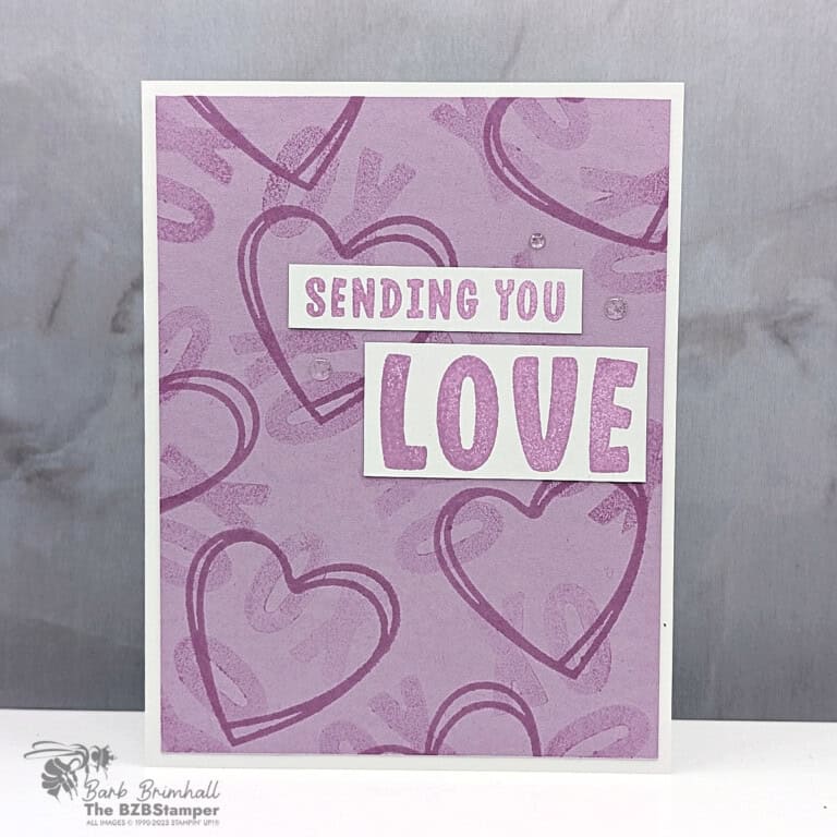 Easy Monochromatic Endless Love Card for Beginners