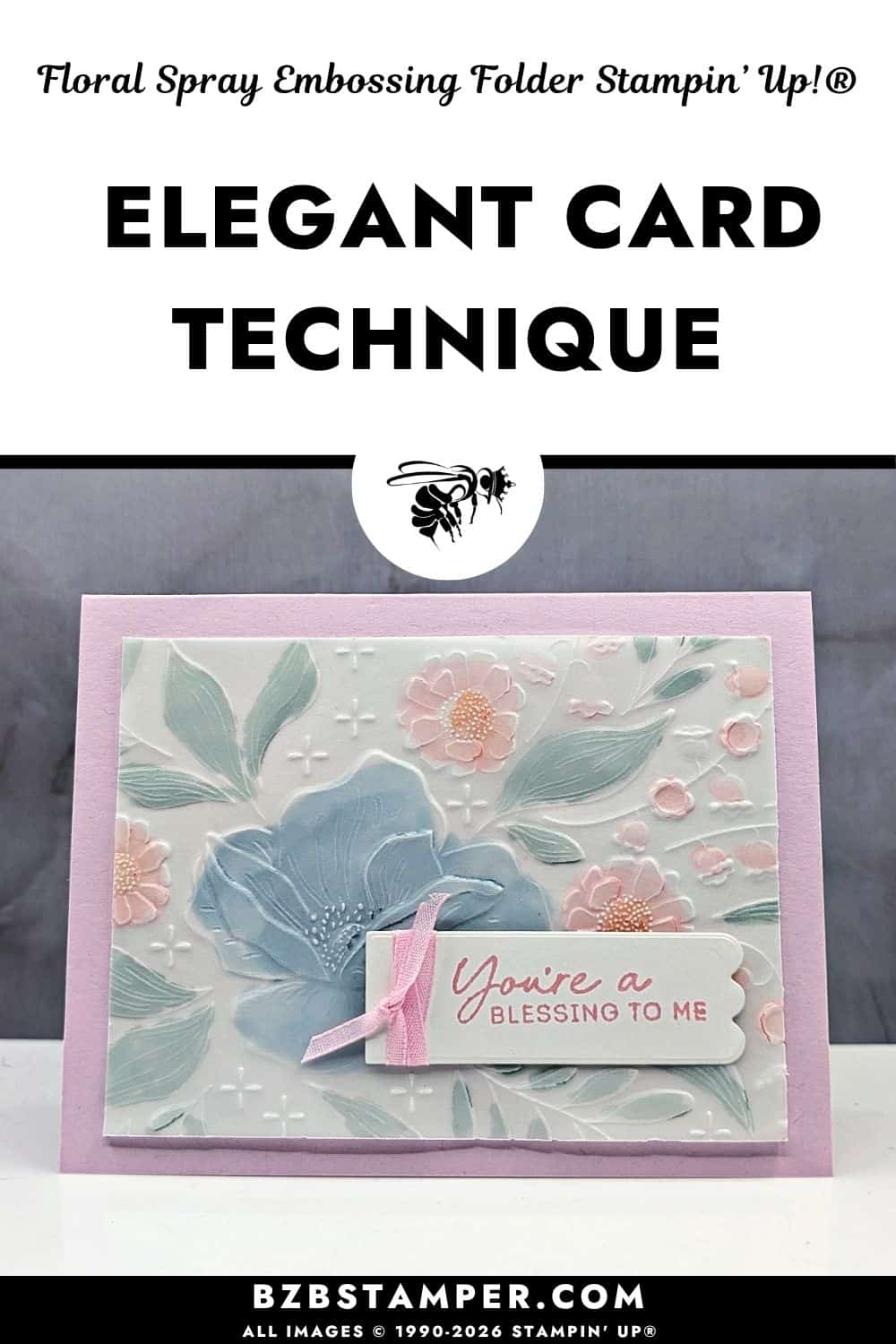 How to Color Embossed Vellum with Stampin&rsquo; Blends features a handmade card with Stampin&rsquo; Up!&reg; vellum and floral embossing