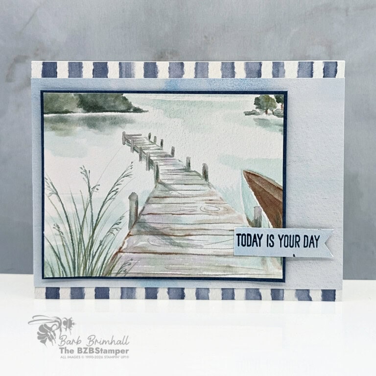 Masculine Card Idea Using Waterside Retreat Paper