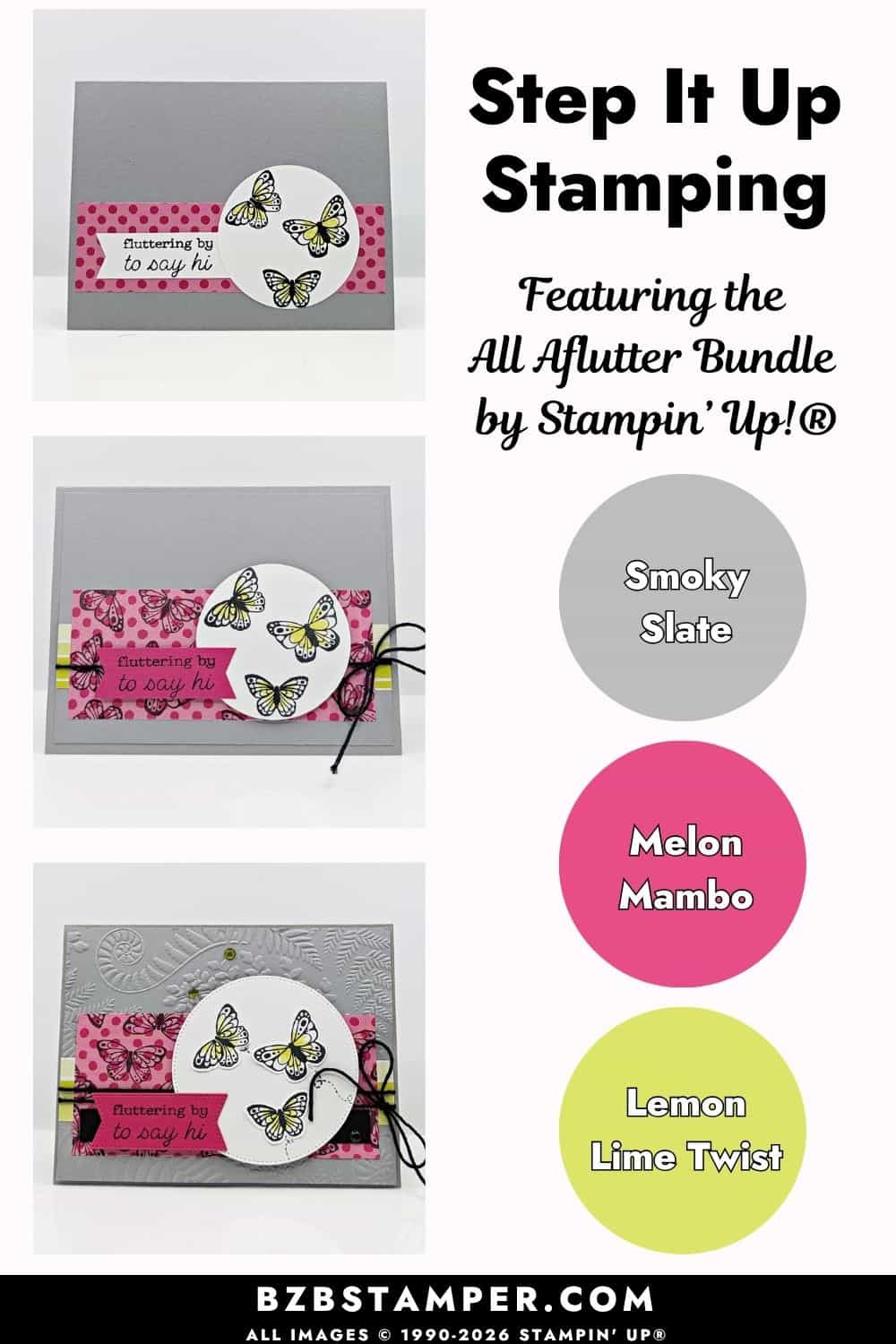 Step It Up Stamping All Aflutter Bundle Tutorial - Barb Brimhall, The ...