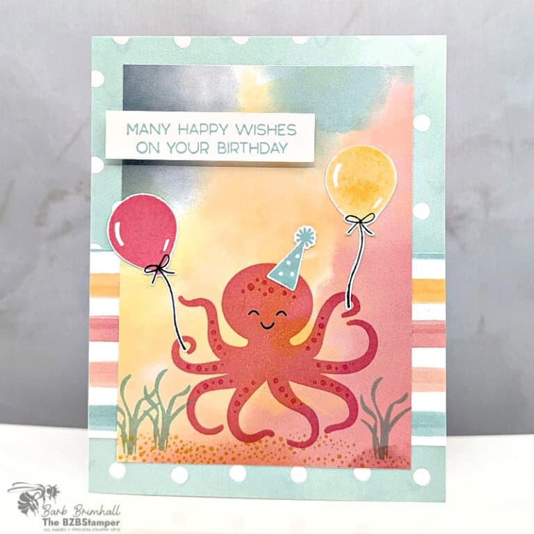 3 Cards using the Thoughtful Octopus Stamp Set