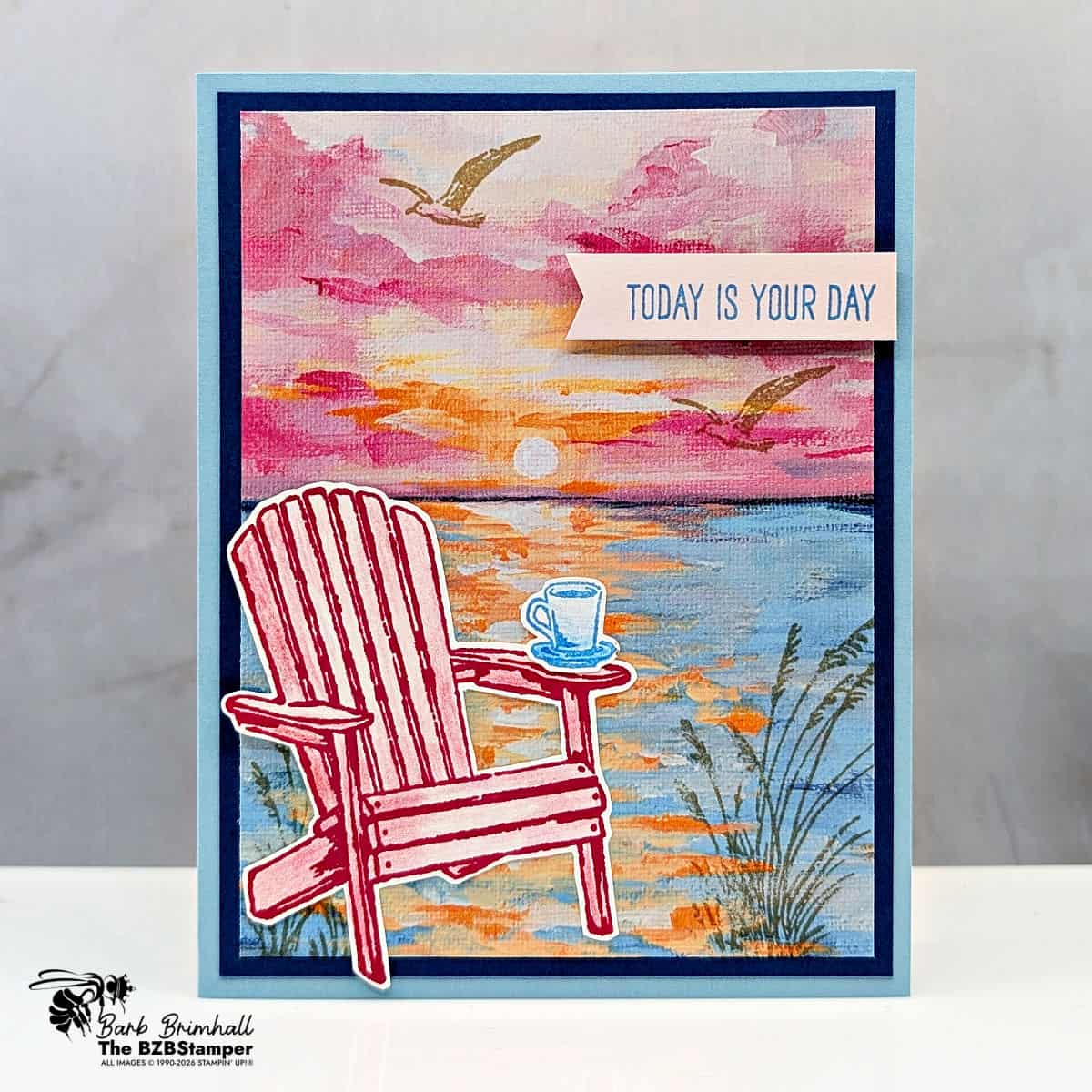 3 Cards using the Relaxing Waterside Bundle